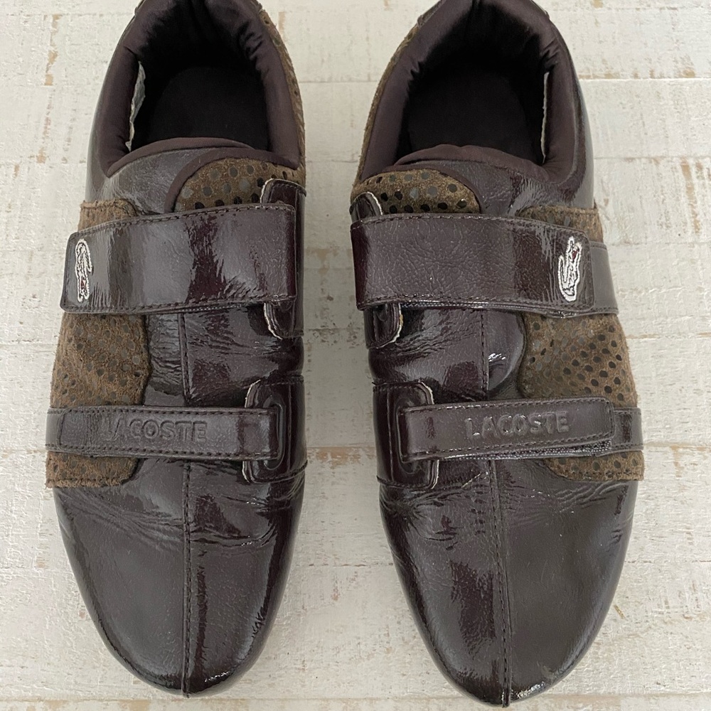 Locoste brown leather Velcro shoes